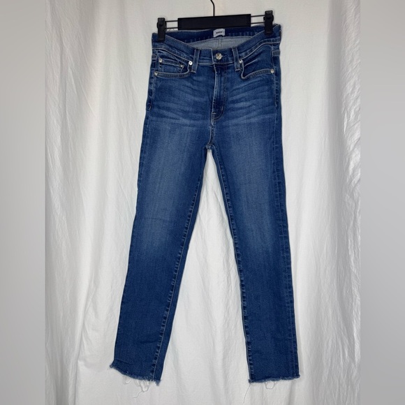 Edwin Anthropology Skinny Jeans Ankle Crop Cut Denim Dark Wash Size 25 - Picture 2 of 8